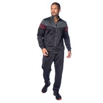 Agasalho Masculino Mizuno Root II Preto/Bordô Agasalho Masculino Mizuno Root II Preto/Bordô