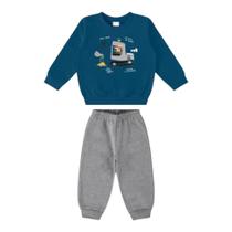 Agasalho moletom flanelado infantil menino malwee kids 4-6-8