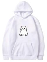 Agasalho Moletom Gatinho Estampa Fofa Blusa de Inverno