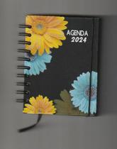 Agenda 2024 Pequena Diária Feminina Estampa Flores E Folhas