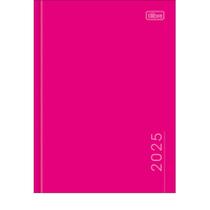 Agenda 2025 Costurada Diária Pepper M4 Rosa 12,3 x 16,6cm Tilibra