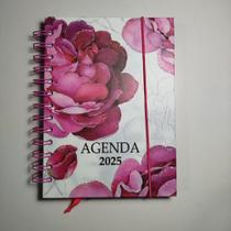 Agenda 2025 Flores com detalhes de Glitter e Elástico 06 modelos (13,00 x 18,00 cm) - Interponte