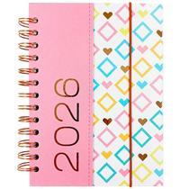 Agenda 2026 com capa dura colorida e encadernação espiral 13,7x18,7