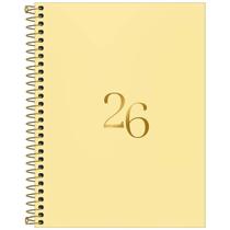 Agenda 2026 diária espiral 176 folhas Vanilla M7 Tilibra