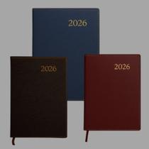 Agenda 2026 Luxo Executiva Capa material sintético Acabamento Dourado