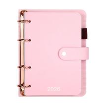 Agenda 2026 Media Argolada Rosa Pastel Confetti