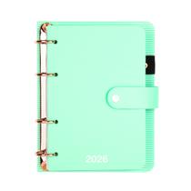 Agenda 2026 Media Argolada Verde Pastel Divisorias