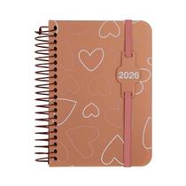 Agenda 2026 Média Corações Rose