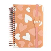 Agenda 2026 Média Corações Rose Diaria