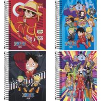 Agenda 2026 ONE Piece Capa Dura Espiralada 160 Folhas 117X164MM Pacote com 4