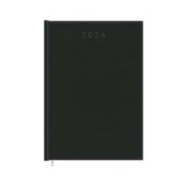 Agenda 2026 Redoma Costurada Semanal Coral Preta 17x24cm