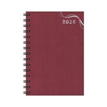 Agenda 2026 Redoma diária granada 138x200mm com 384 folhas