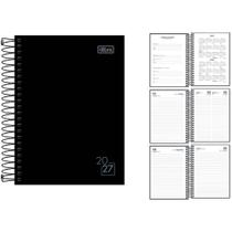 Agenda 2026 Spice Preta Espiralada 110X154MM 160 Folhas (pacote com 4)