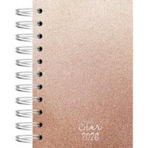Agenda 2026 STAR Rosa Espiral Capa Dura 100X150MM 160 Folhas
