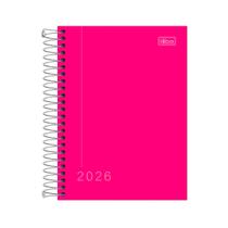 Agenda 2026 Tilibra Espiral Diária Pepper Rosa 117x164mm