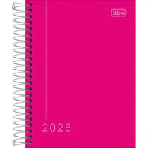 Agenda 2026 Tilibra Pepper Rosa Espiral Diária Capa Dura M4 - Organização e Estilo