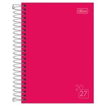 Agenda 2027 M3 espiral diária colorida Spice 160 fls Tilibra Cor:Pink