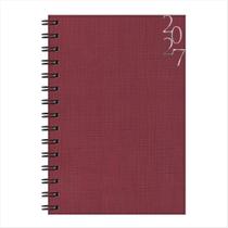 Agenda 2027 Redoma diária granada 138x200mm com 384 folhas - Agenda 2027 Redoma diária granada 138x200mm com 384 folhas -