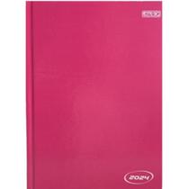 Agenda Anotações 12,3x16,6cm Brochura Rosa 158Fl Kbom 2024