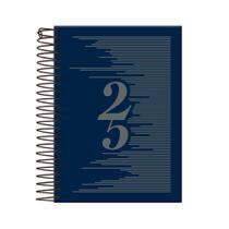 Agenda Compacta Espiral Color Azul 2025 - Foroni