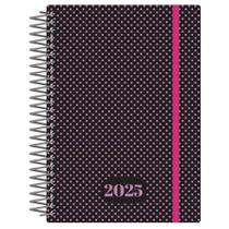 Agenda Datada 2025 Média Dots Espiral Sortida - Confetti