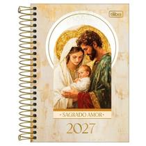 Agenda Devocional Católica 2027 M6 208 folhas Tilibra Cor:Sagrado Amor
