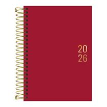 Agenda Diária Napoli Espiral 2026 - Vermelho - Tilibra