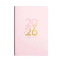 Agenda Em Couro PU A5 Espanhol-Inglês 2026, Diário Semanal E Mensal, Organizador De Caderno Para