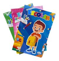 Agenda Escolar Infantil Pequeno 11x16mm 64 Folhas Brochura - Kit