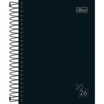 Agenda Espiral Diária 11 x 15,4 cm Spice Preta 2026