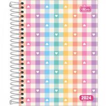 Agenda espiral diária 11,7 x 16,4 cm d+ feminina 2024