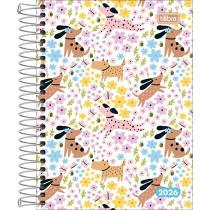 Agenda Espiral Diária 11,7 x 16,4 cm Pepper Feminina 2026 Tilibra 9601