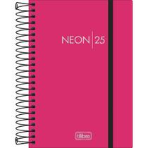 Agenda Espiral Diária 12,9 x 18,7 cm Neon 2025 - Pink