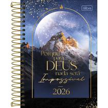Agenda Espiral Diária 14,0 x 20,0 cm Louvor 2026 - Para Deus Nada Será Impossível