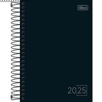 Agenda Espiral Diária m6 14,0 x 20,0 Spice Preta 2025 Tilibra