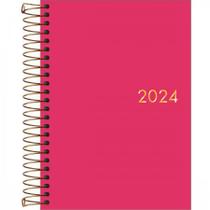 Agenda Espiral Executiva Diária 12,9x18,7cm Napoli Pink 2024 Tilibra