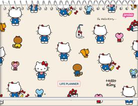 Agenda Espiral Life Planner Hello Kitty Bege 104 Folhas - JANDAIA