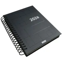 Agenda Espiral Preta 176 Folhas Compacta Preta Foroni 2026 Agenda Espiral Preta 176 Folhas Compacta Preta Foroni 2026