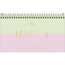 Agenda Espiral Semanal de Bolso 16,7 x 8,9 cm Happy 2025 Tilibra 4224