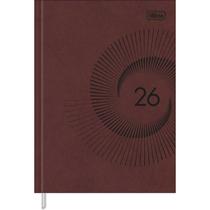 Agenda Executiva Costurada Diária 12,3 x 16,6 cm Prátika Master 2026 - Bordô
