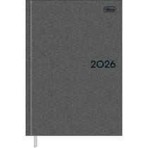 Agenda Executiva Costurada Diária 13,4 x 19,2 cm Milano Chumbo 2026