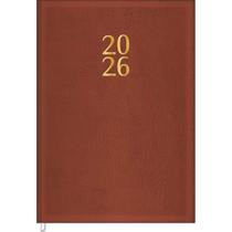 Agenda Executiva Costurada Diária 13,4 x 19,2 cm Torino Cores 2026 - Marrom Telha