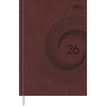 Agenda Executiva Costurada Diária 14,5 x 20,5 cm Prátika Cores 2026 - Bordô