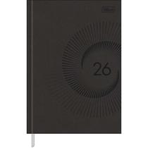 Agenda Executiva Costurada Diária 14,5 x 20,5 cm Prátika Preta 2026