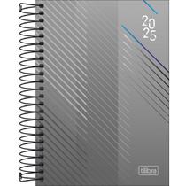 Agenda Executiva Espiral Diária 12,9 x 18,7 cm Spot 2025 - Cinza E Azul