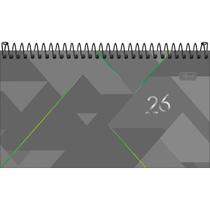 Agenda Executiva Espiral Semanal 16,7 x 8,9 cm Spot 2026 - Cinza e Verde
