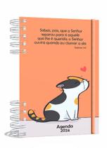 Agenda Gospel Cristã 2024 - gatinho oração - A5 2024 - Um Versículo em Todos os Dias