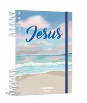 Agenda Gospel Cristã 2024 - Jesus Céu azul - A5 2024 - Um Versículo em Todos os Dias