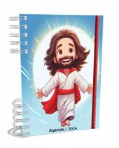 Agenda Gospel Cristã 2024 - Jesus cute - A5 2024 - Um Versículo em Todos os Dias