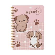Agenda Infantil Espiral Cachorros Com Glitter 2026 168 Folhas